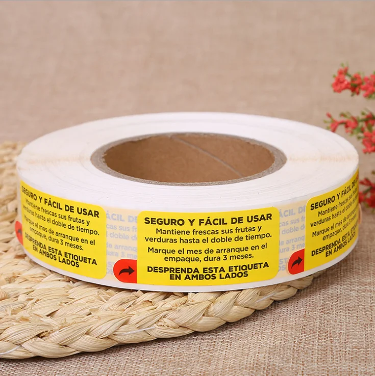 Custom Self Adhesive Packaging Roll Labels Vinyl Canned Frozen Food Label Stickers
