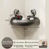 Cestino triangolare con ventosa a strato singolo color grigio canna di fucile