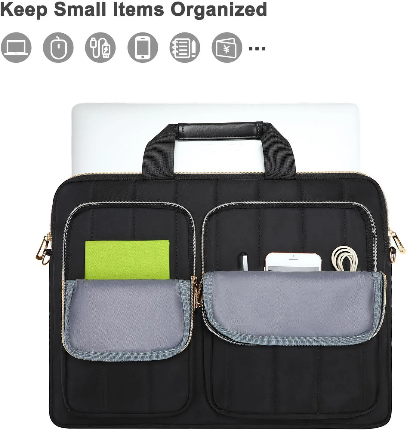 product laptop shoulder bag 15 156 inch computer notebook bag sleeve for macbook pro16 inch with handle and belt lbx0118 1-33