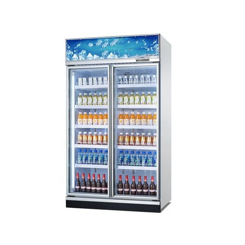Large Capacity Fridge Commercial Refrigeration Equipment Supermarket Bottle Drinks Cold Water Beer Showcase Cabinet Fridge