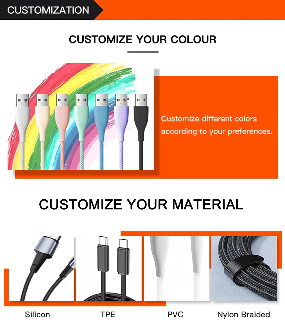 Pd 65w Usb C To Type C Data Cable Super Fast Charging Mobile Phone Data