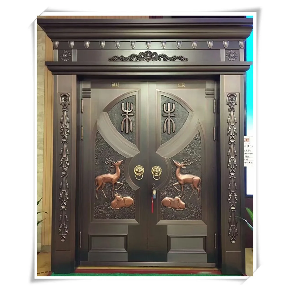 Cheap Price Customized American Style Imitated Copper Front Door Designs for Home