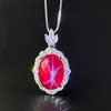 Red corundum six-pointed star light pendant