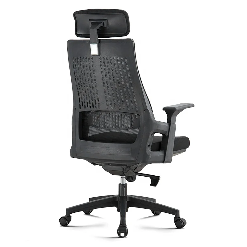 Heavy Duty Multi Functional Mechanism Mesh Cover Ergonomic Computer Chair  Revolving Leader Staff Office Chair With Neck Rest