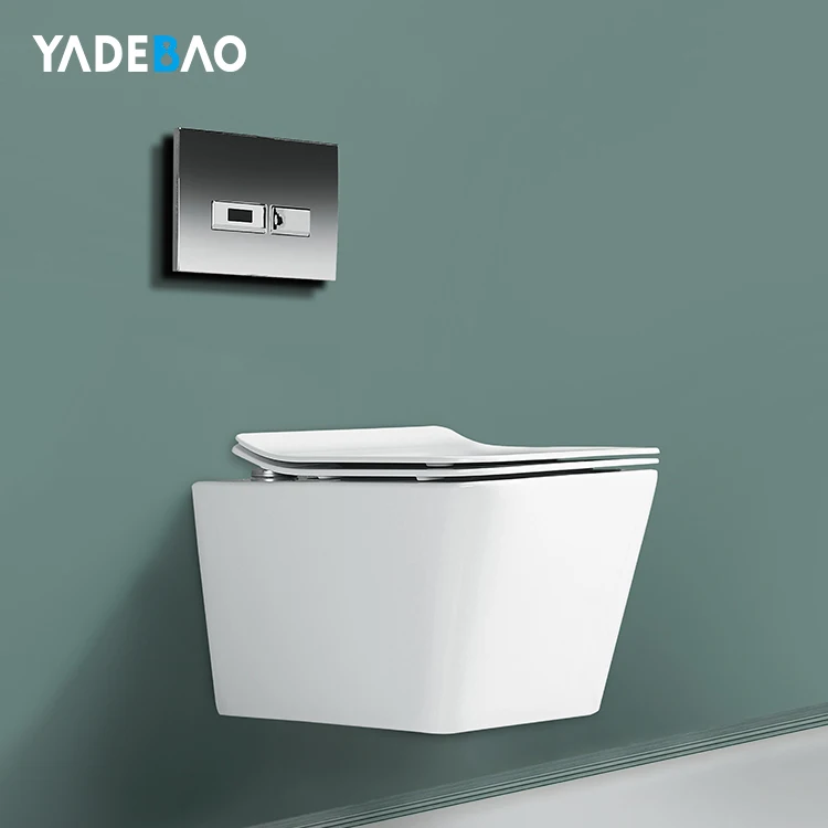 Modern style ceramic one piece  bathroom wall flush system hanging toilet wall mount water closet