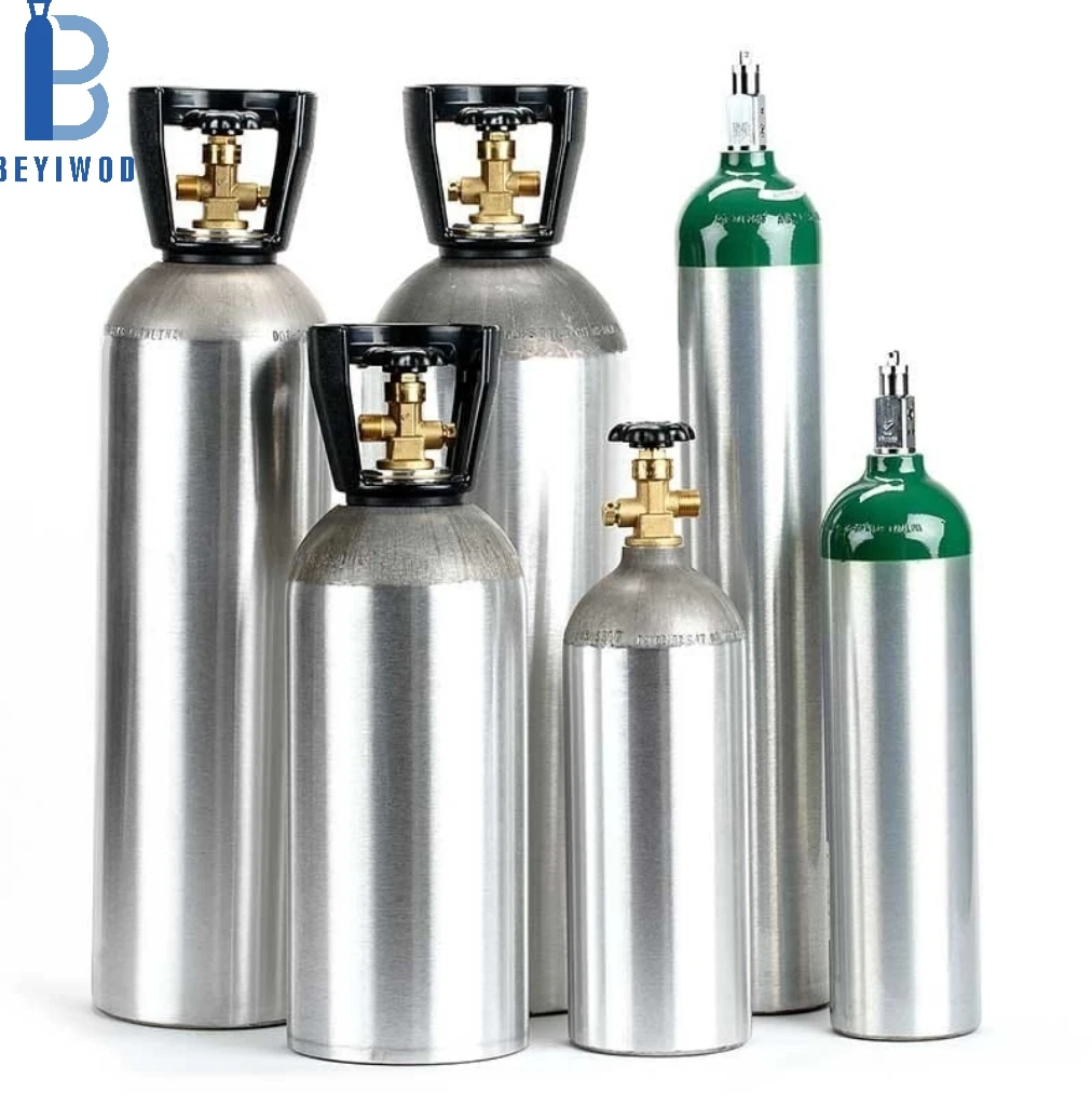 Original china gjorda aluminium gasflaskor dryck CO2 cylinder 15lb 10lb 15lb 20lb CO2 tank CO2 cylinder till salu