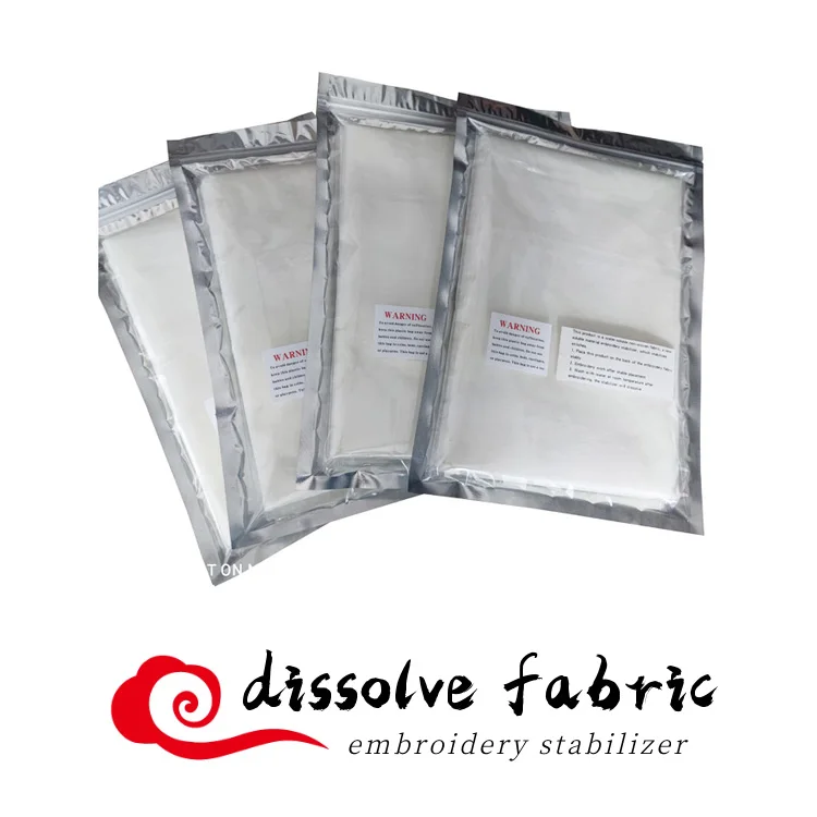 embroidery stabilizer water soluble dissolving interlining