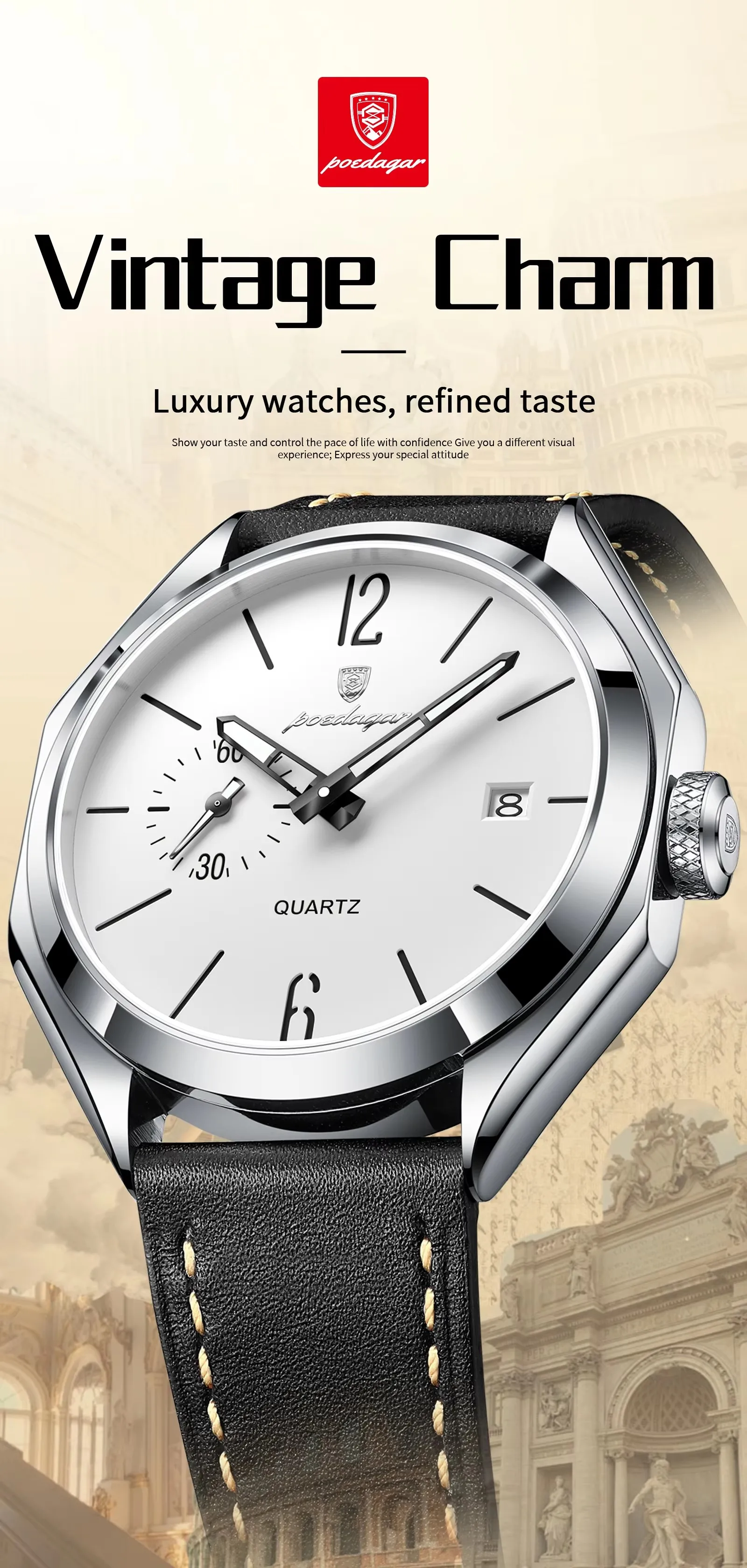 POEDAGAR 689 Quartz Men's Watch