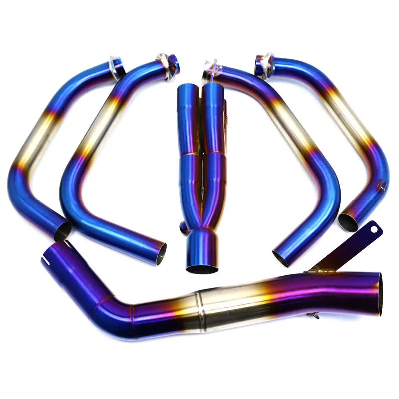 Motorcycle Modification Z1000 Exhaust System Side Row Front Pipe Stainless Steel Muffler Link Front Pipe for Kawasaki Z1000SX
