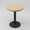Round wood table black feet