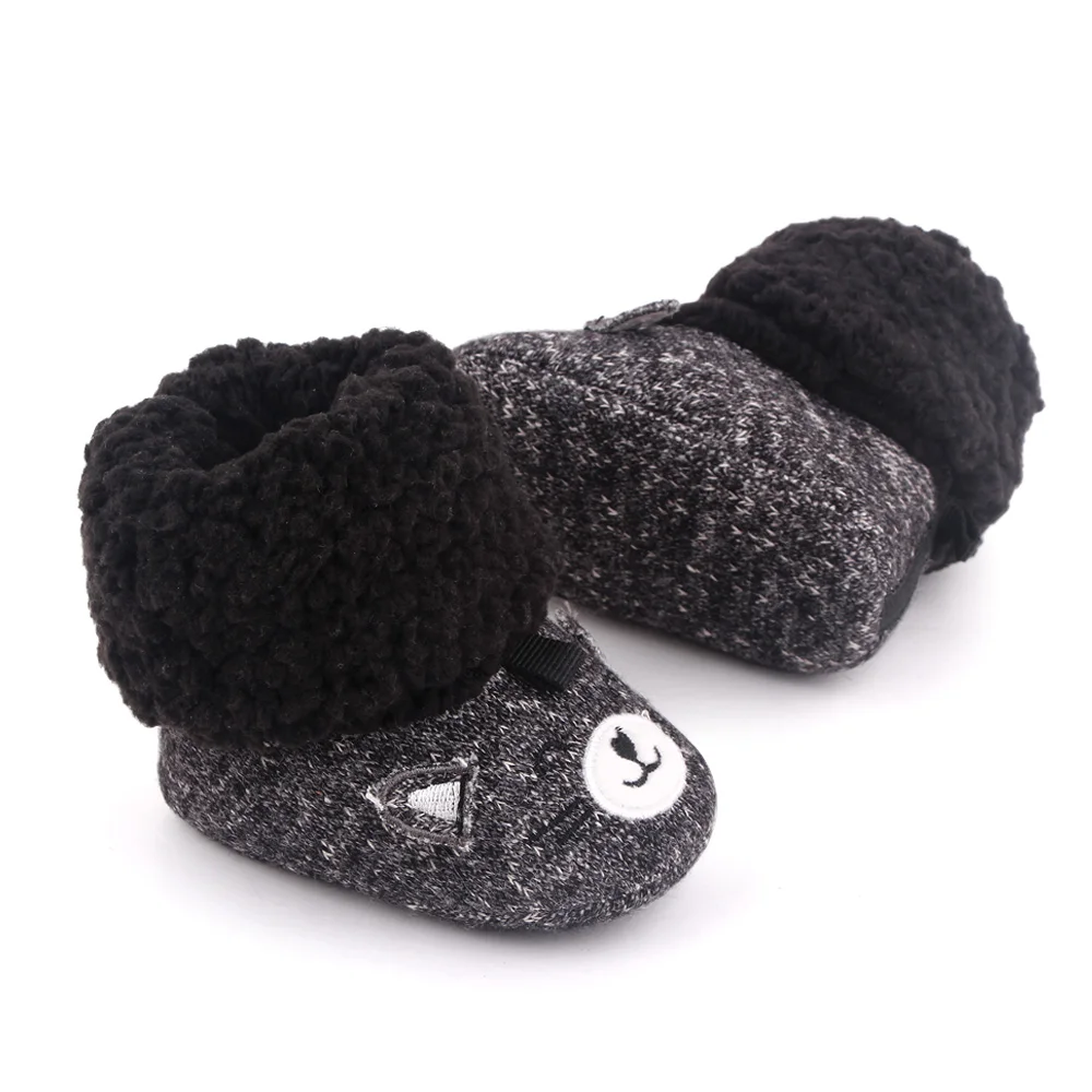 New Baby Cute Warm Cotton Boots Baby Boots Indoor Cartoon Soft Soled Toddler Shoes details