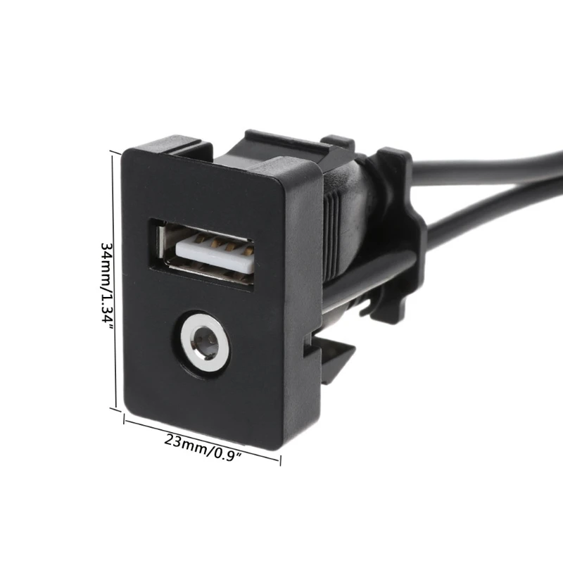 USB Aux Extension Cable with PVC Jacket for Toyota Car Dashboard Installation Computer Application