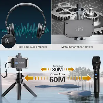 COMICA Wired Microphone for Smartphone, Comica CVM-WS50(H) Handheld Microphone for IPhone/Android Phones Interview detail image