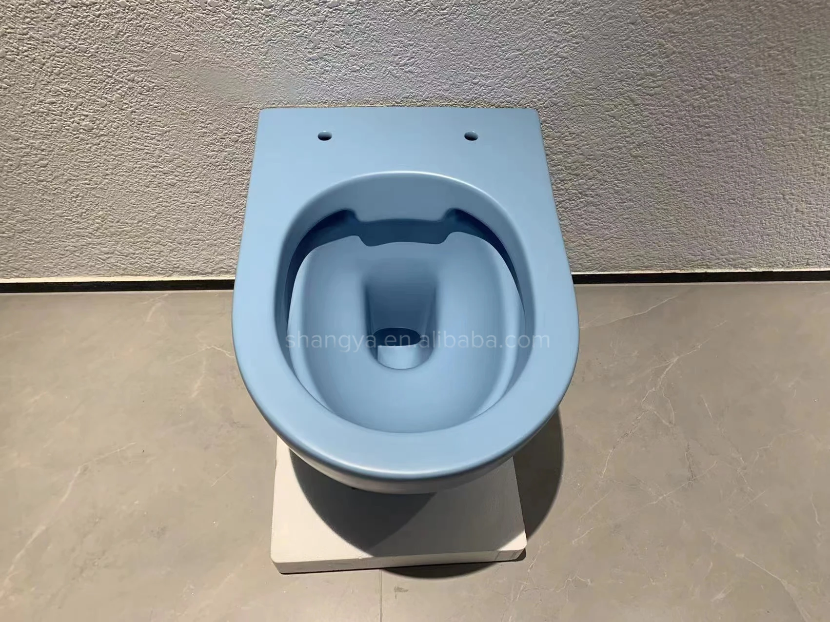 Square matt color high quality modern sanitary ware p trap rimless wall mounted wc ceramic wall hung toilet manufacture