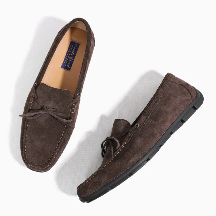 Оптовая продажа, модные удобные классические дизайнерские мужские лоферы из натуральной кожи на плоской подошве, повседневные мужские мокасины