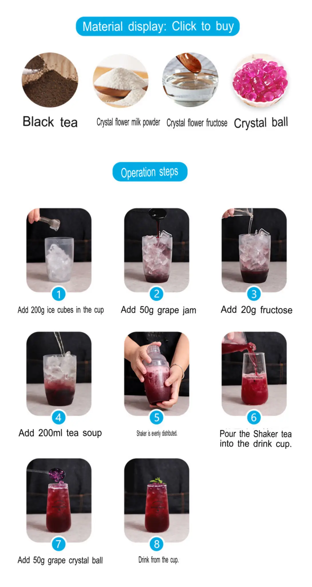 Milk Tea Ingredients Grape Flavor Ingredients Konertea Supplier