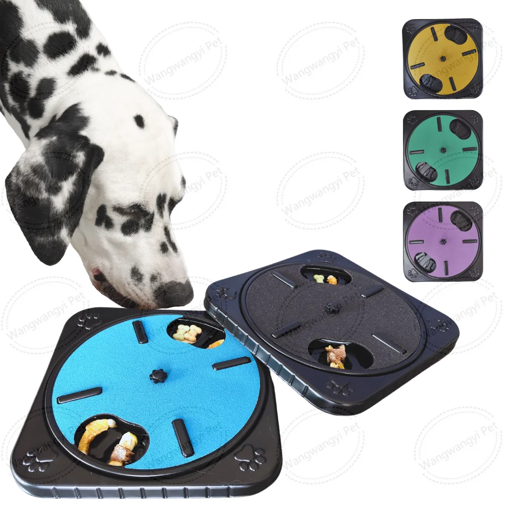 Newest Design 3 In 1 Dog Nail Scratching Pad Rotating Dog Food Storage
