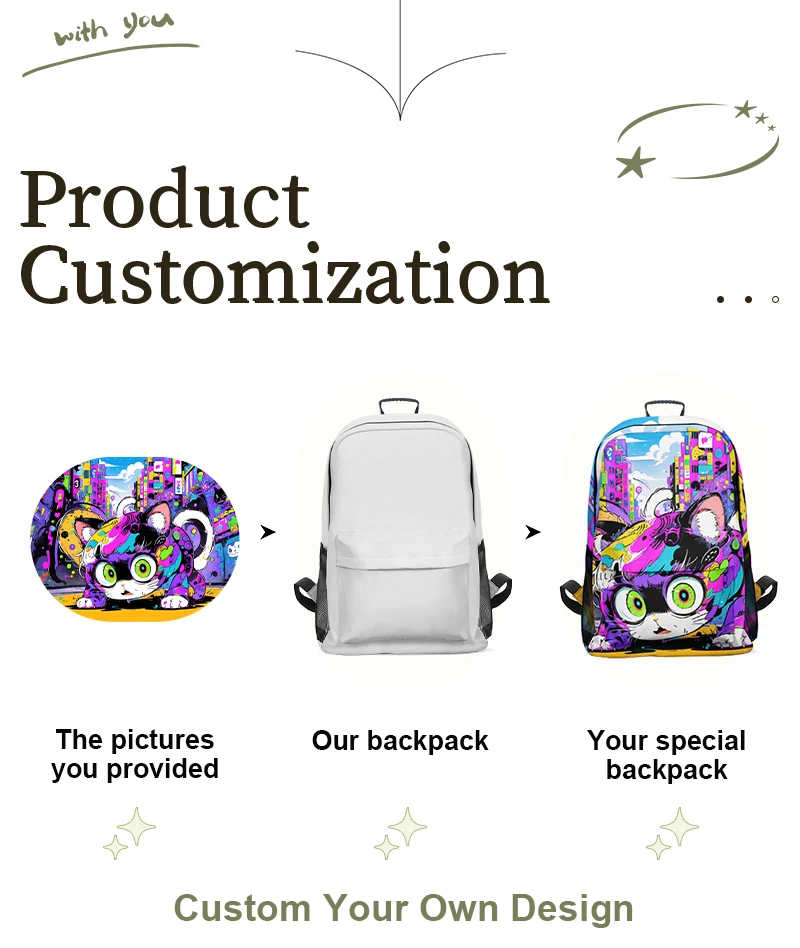 Modischer Damen Schulrucksack Mit Individuellem Muster Design_voghion.com