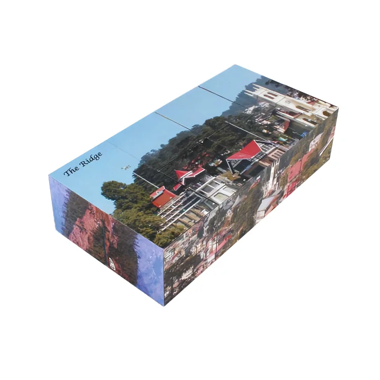 custom photo template print kids birthday gifts 3d puzzle plastic model magic folding cube