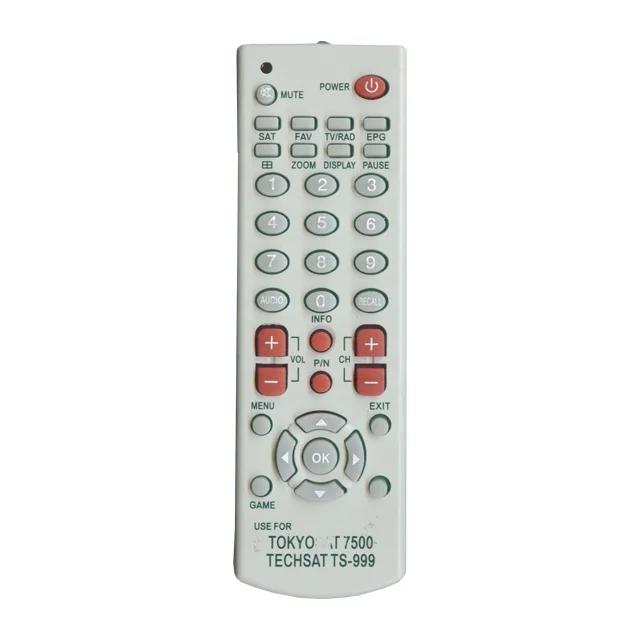 Hostrong Factory OEM ODM TOKYOSAT Remote Control Suitable for Smart TV Box Set Top Box STB 7500 TS-500/600 USB Support Custom