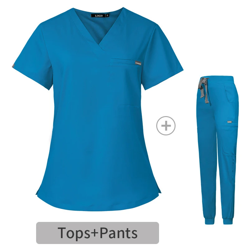 Medical Reusable Scrubs Classic Uniform Hospital Customized Nurses Wear