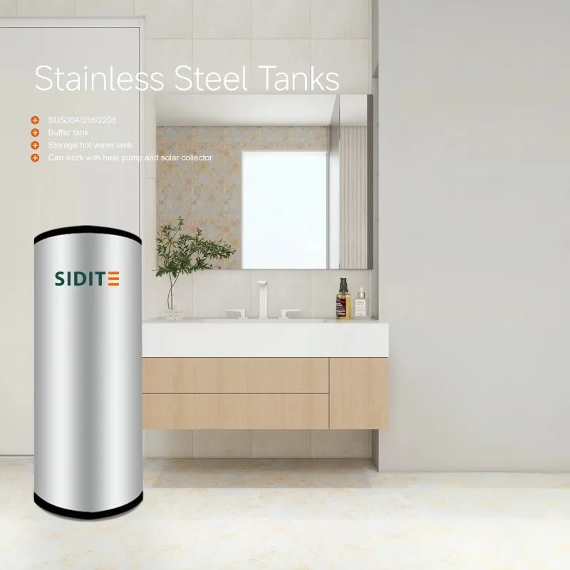 SDT-T Stainless Steel SUS304/316/2205 Tanks Buffer Storage Hot Water Tanks for Heat Pump Solar Collector Residential Commercial