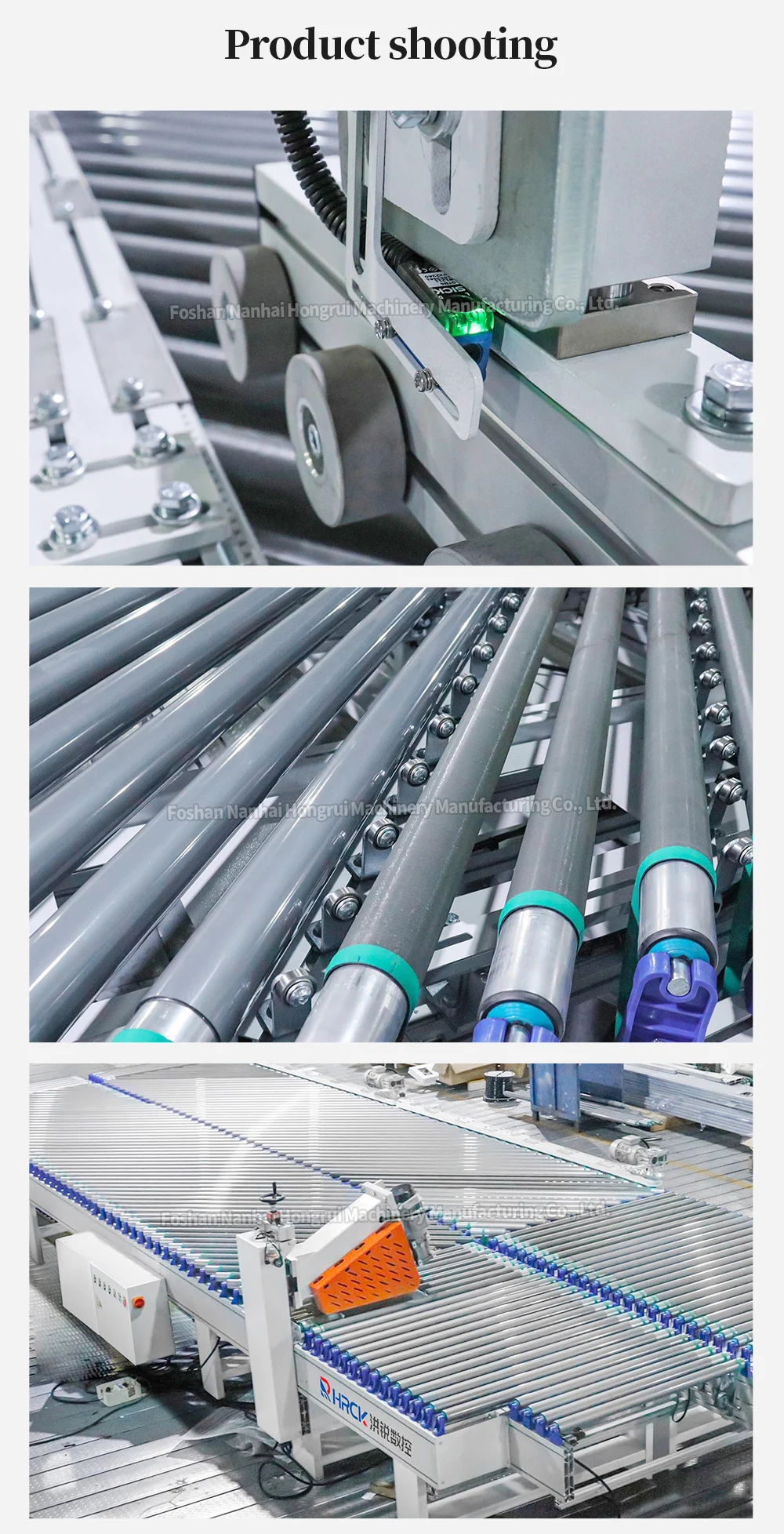 HONGRUI brand woodworking machinery edge bander power support belt feed roller rotary return conveyor system wholesale details