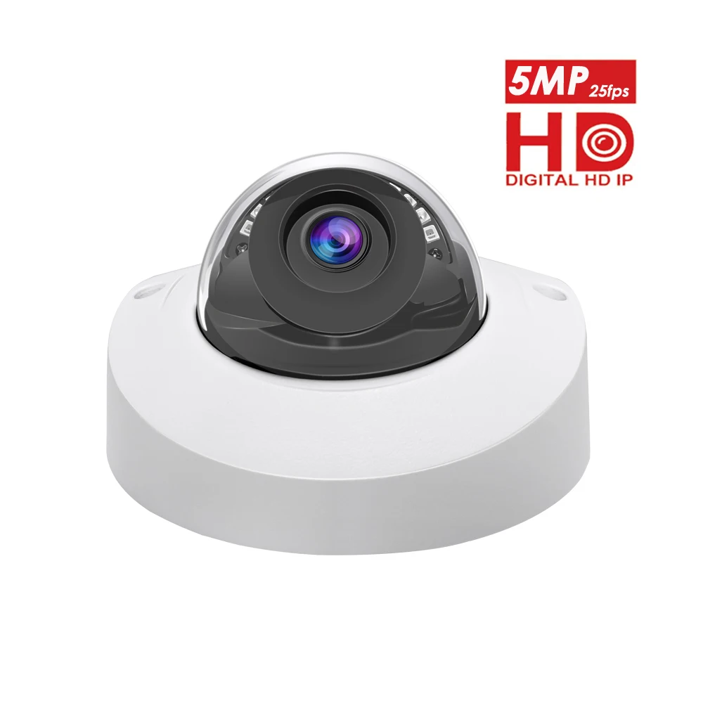 YCX 5MP Security Camera - Vandal Proof Dome with Night Vision
