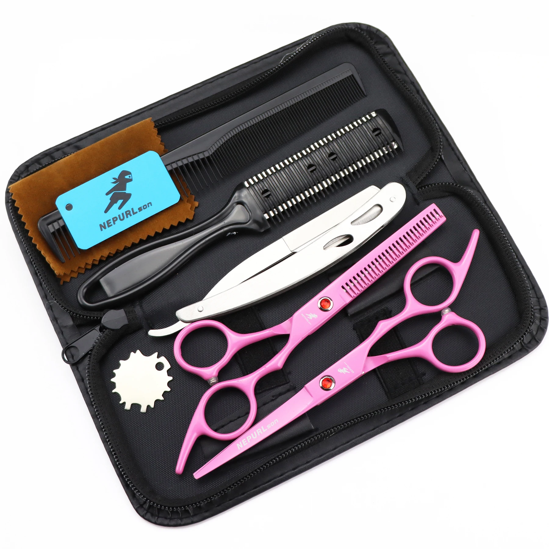 NEPURLson 6,0 дюймов 14 видов цветов профессиональный набор для стрижки волос Парикмахерские ножницы