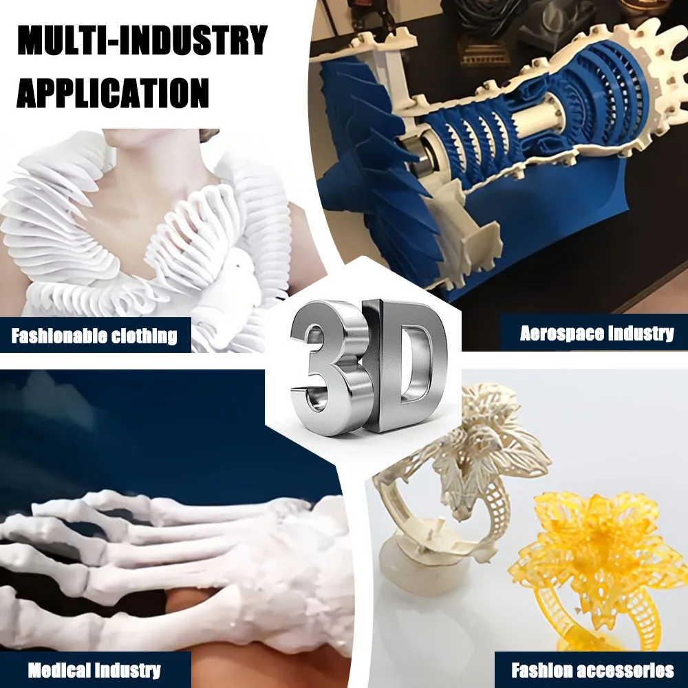 High Precision 3D Metal Printing Custom Brass Titanium Alloy Stainless Steel SLM MJF 3D Technologies Machining Services Included