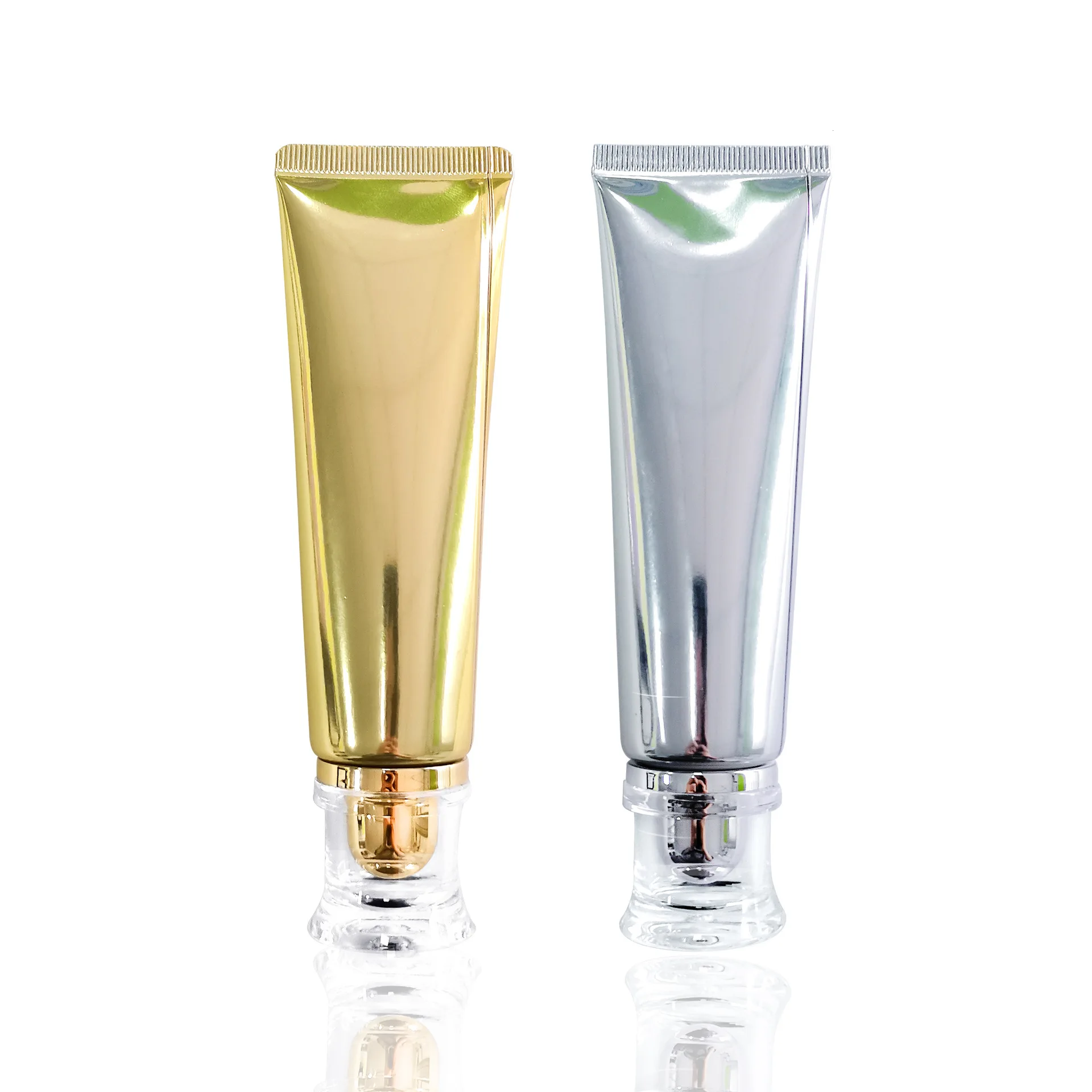 50 г глянцевое Золотое серебряное очищающее средство для лица пластиковая трубка упаковка мытья крем рук Уход за кожей