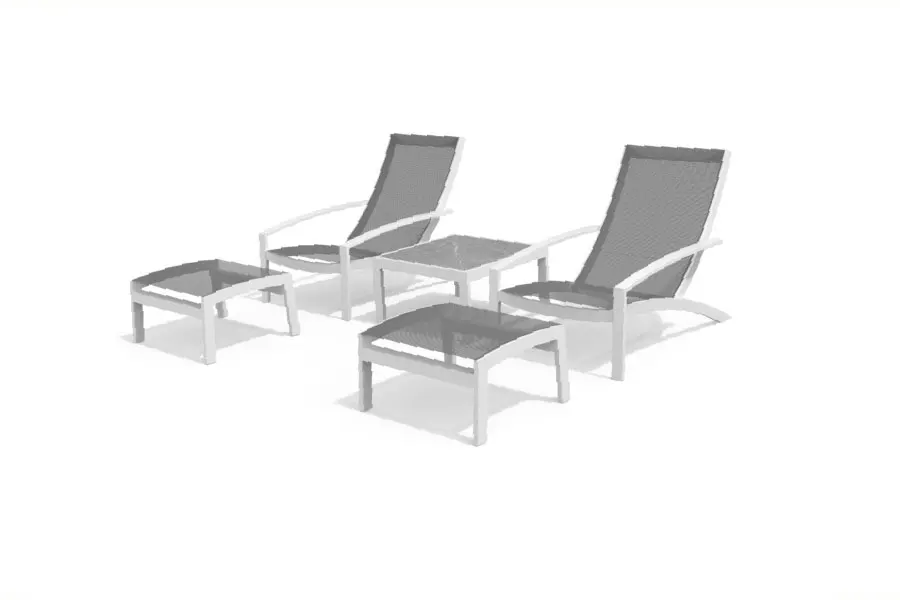 Outdoor Steel.textilene Swimming Pool Chair Beach Sun Bed Lounge Chair