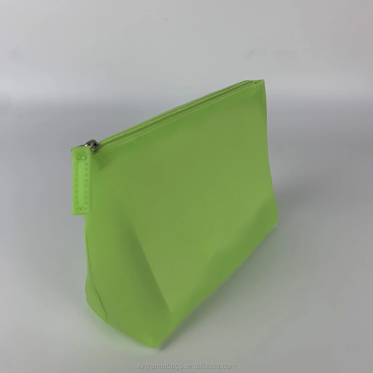 Silicone Feel Summer Make Up Jelly Cosmetics Bag With Debossed Logo