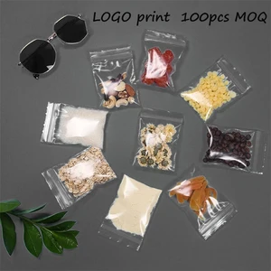 Self-Locking Zip Plastic Bags Thick Transparent Poly Bags for Clothing Socks and Shoes-Resealable Seal Zipper