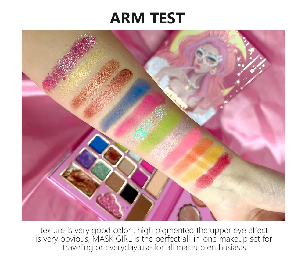 36 Colors Eyeshadow Palette, Matte Sequin Pearly Finish, Delicate Texture Eyeshadow  Makeup, Cartoon Anime Girl Printed - Temu