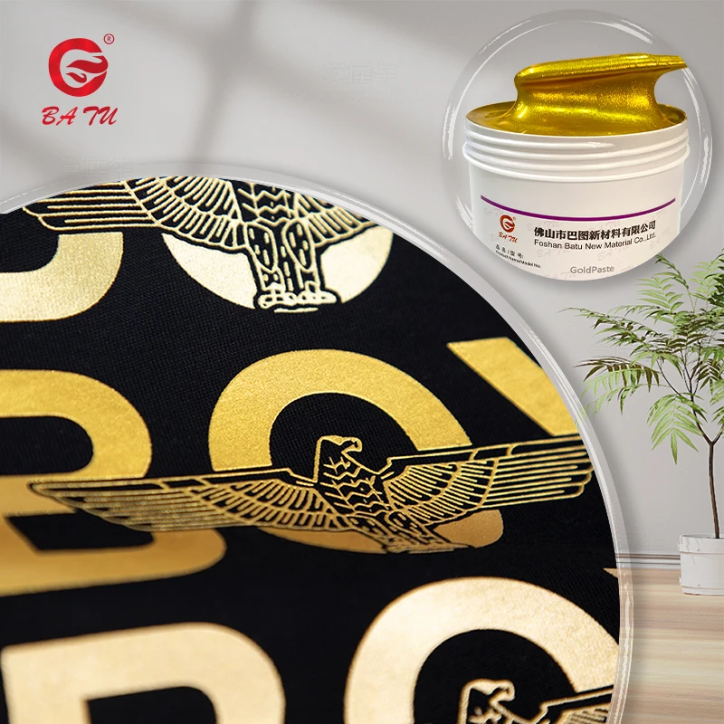 Water Base Gold for Ink for Screen Printing on Cloth Stamps and Apparel Decoration