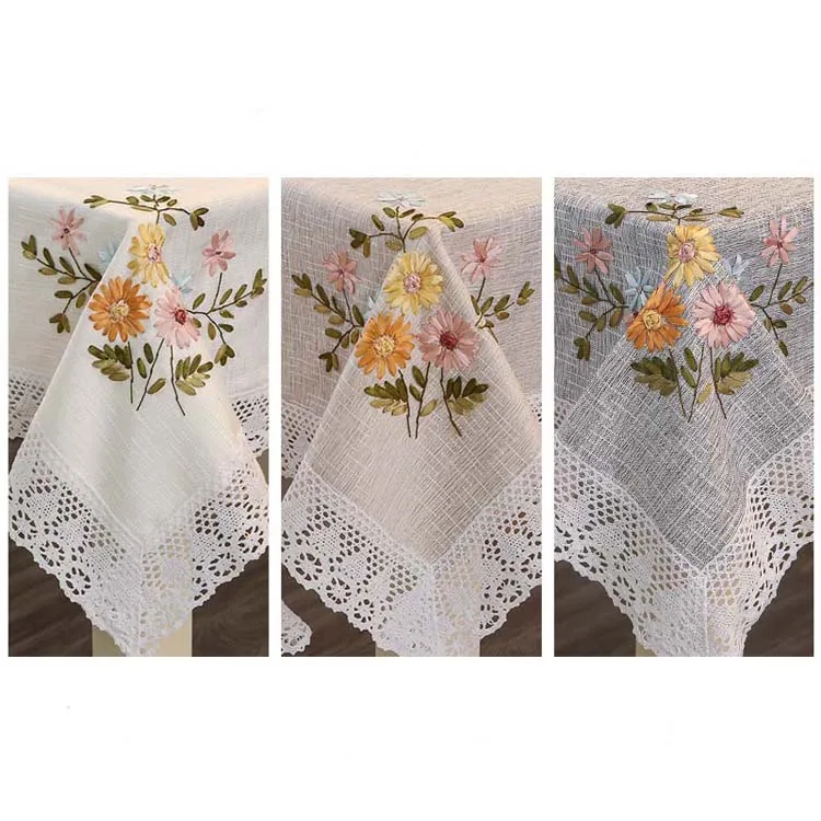Nappe rectangle Eros à imprimé de style mosaïque - Beige - 150 x 240 cm