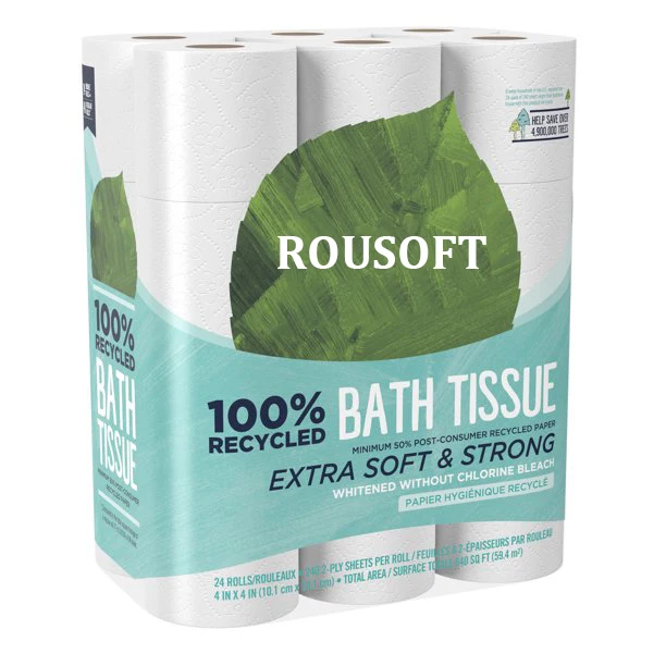 New Product Recycle Roll Paper Biodegradable Toilet Paper 3ply Tissue With Core
