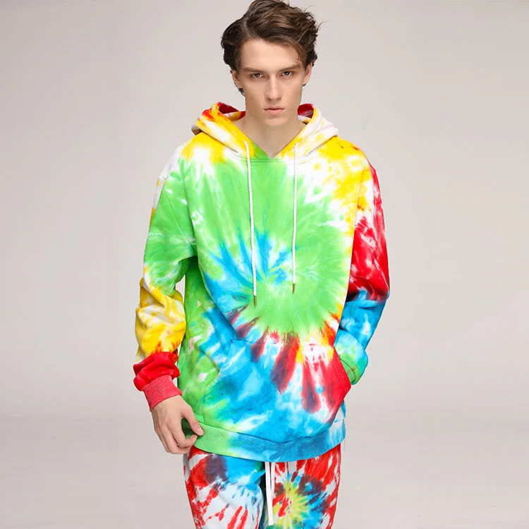 tie dye cotton hoodie