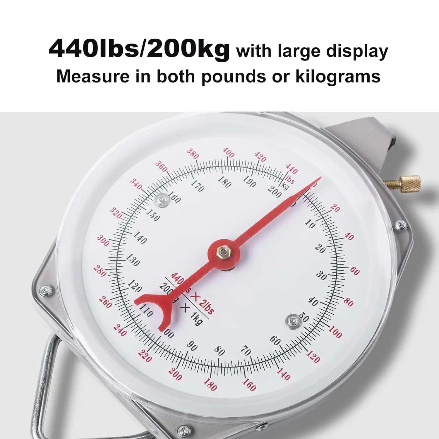 50kg 100kg 200kg Metal Mechanical Hanging Weight Scale Spring Hook Scale  for Fishing & Hunting Use