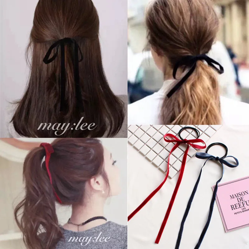 Бант-лента для волос Lihua в колледском стиле круглая Вельветовая веревка с золотистым узелком кожаная лента девушек украшение женщин