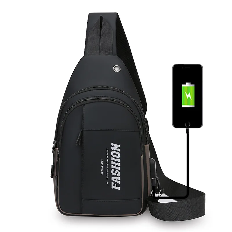 2025 Summer New Men's Chest Bag Anti Splashing Travel Outdoor Chest Bag Single Shoulder Crossbody Bag