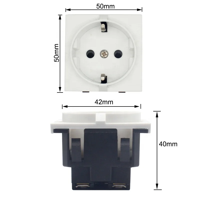 Eurocode Germany 3 PIN AC Outlet Industrial Wall Socket Adapter Plug with EU Socket Connector