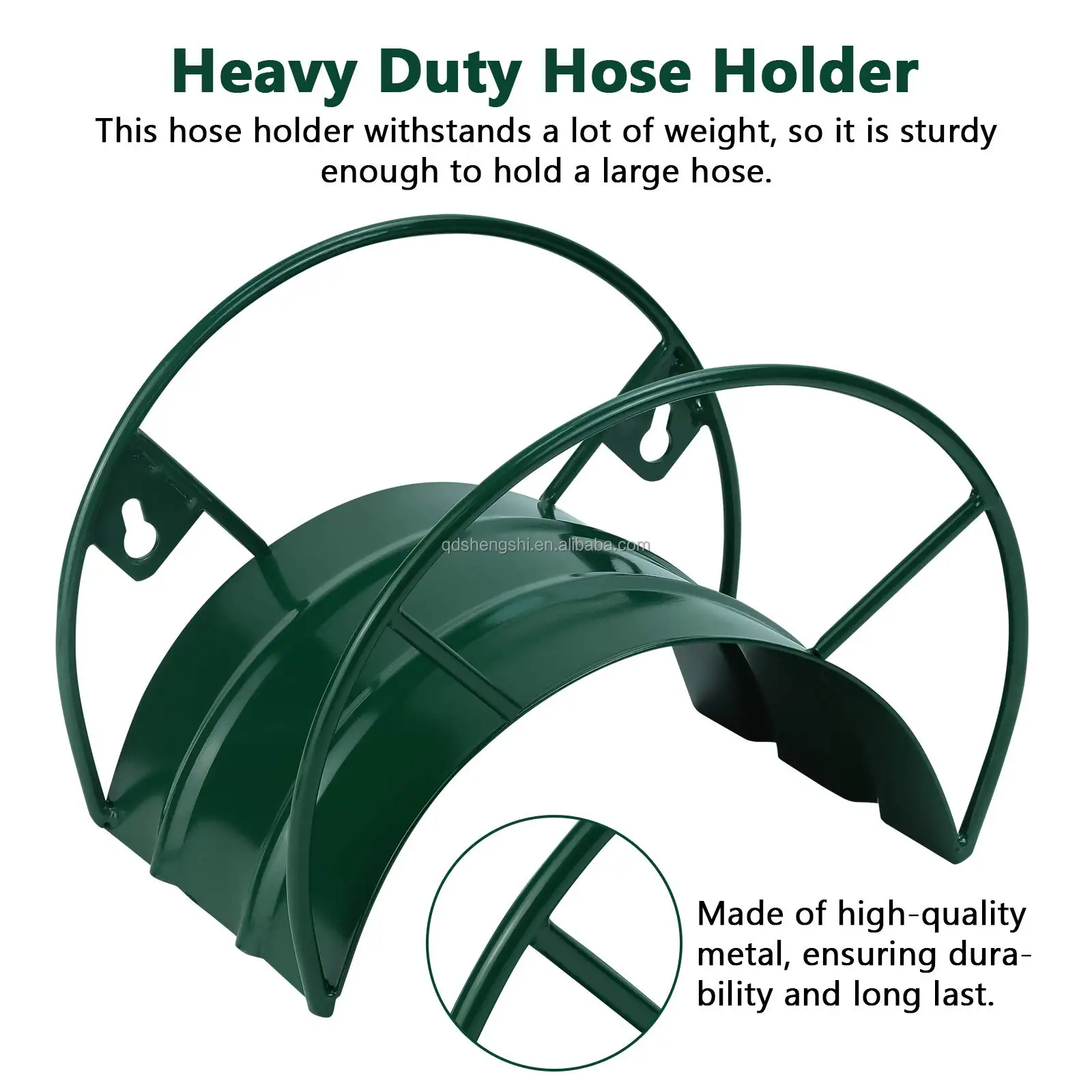 Garden Hose Holder Wall Mount,Solid Metal Water Hose Holder Heavy Duty And Rustproof Hose
