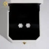 8mm Snowflakes Moissanite Earrings