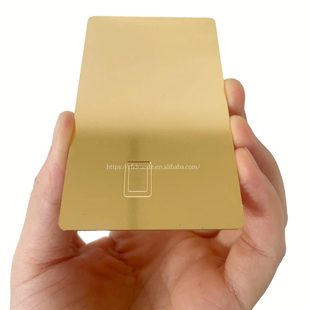 Customized Blank Visa Credit FM4442 Chip Slot Metal Cards 0.8mm