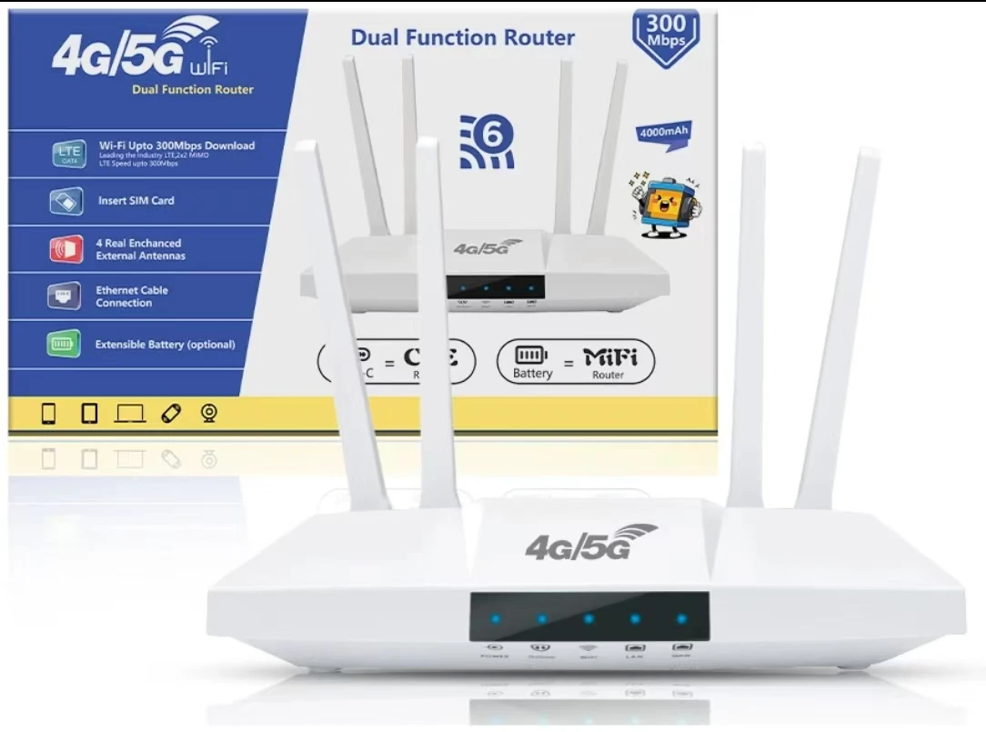 ZTE MC119 4G Home CPE Wireless Router - 300M Velocity display picture 2