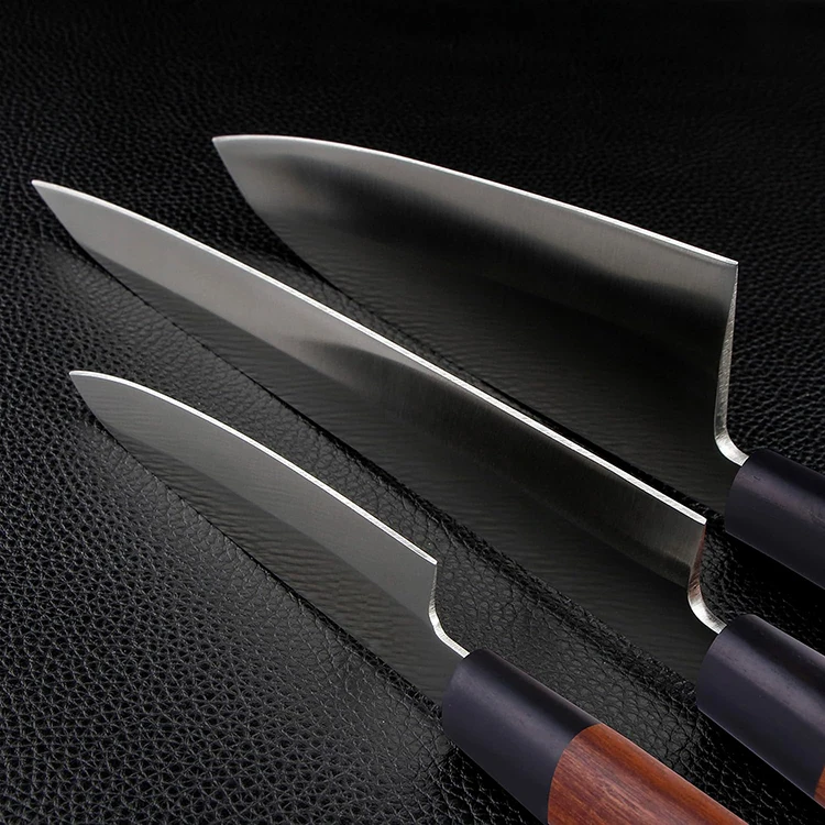 Wholesale Supply 3 Pieces Stainless Steel Japanese Sushi Knife Set