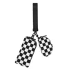 black and white plaid