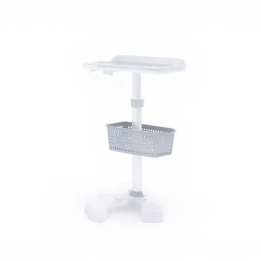 Modern Physical Rehabilitation Equipment Cart Ergonomic Armrests Height-Adjustable Platform Swivel Basket for Hospital Dining 6